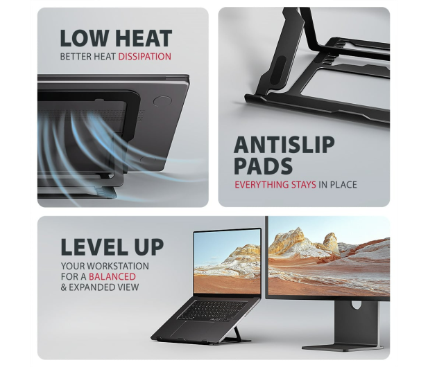 Axagon STND-LAB Podstawka do laptopów i tabletów 10-17,3' czarna - 1485479 - zdjęcie 5